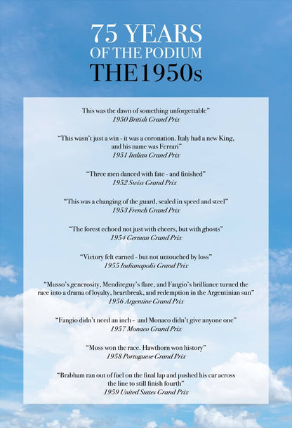 75 YEARS OF THE PODIUM. The 1950s