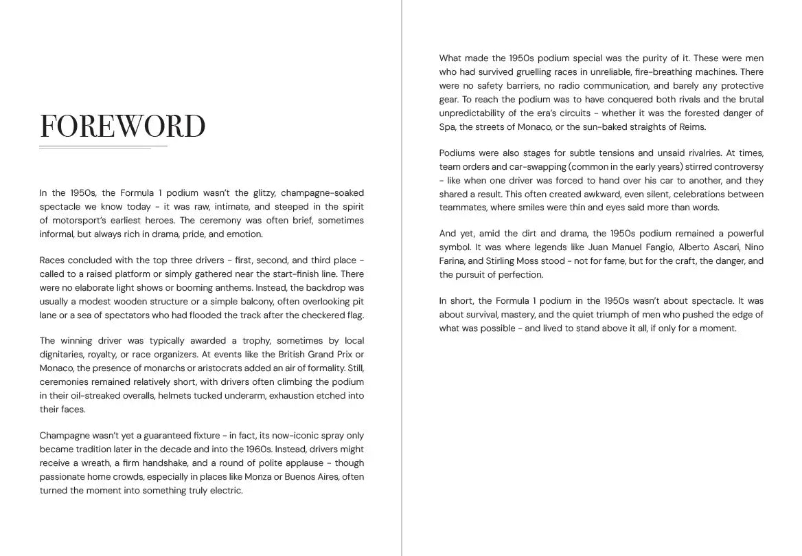 75 YEARS OF THE PODIUM. The 1950s