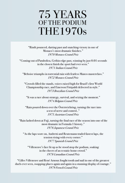 75 YEARS OF THE PODIUM - The 1970s