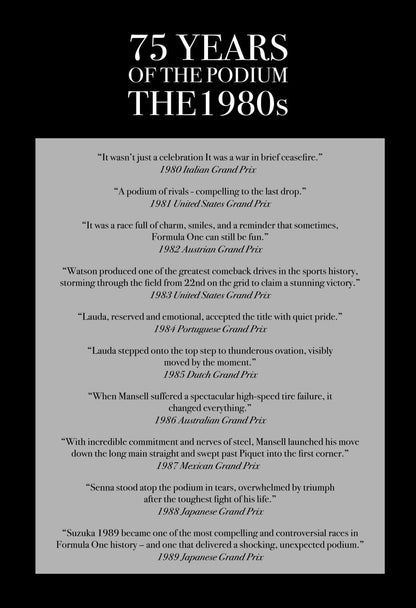 75 YEARS OF THE PODIUM - The 1980s