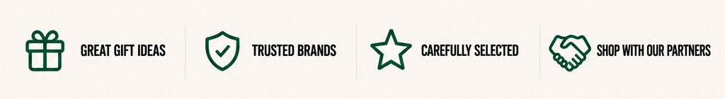 Great gift ideas, trusted brands, carefully selected, shop with our partners